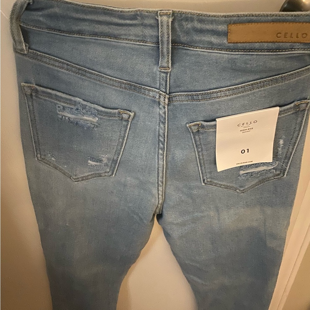 Distressed Light Blue Jeans - Picture 3 of 3